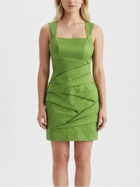 Hailey Logan by Adrianna Papell Lime Green Mini Dress